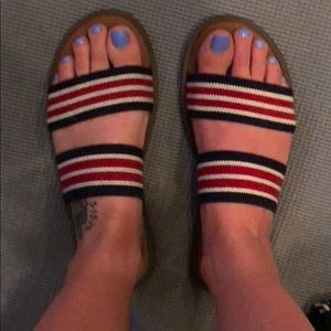Red, white, & blue sandal